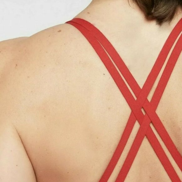 Athleta South Swell Bikini Swim Top Radiant Red S - Picture 3 of 10